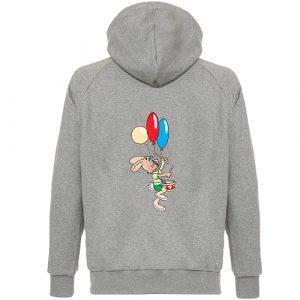 Толстовка с капюшоном Gourji “Ну, погоди” серая L