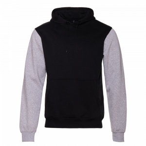 Худи унисекс STAN футер с начёсом 260,20, Чёрный – Серый меланж (20/50)