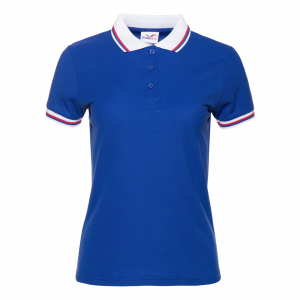 Рубашка поло женская 04WRUS_Синий/Белый (16/10)