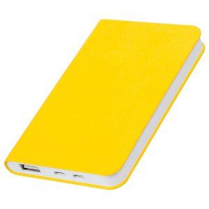 Универсальный аккумулятор “Softi” (5000mAh),белый, 7,5х12,1х1,1см, искусственная кожа, пластик