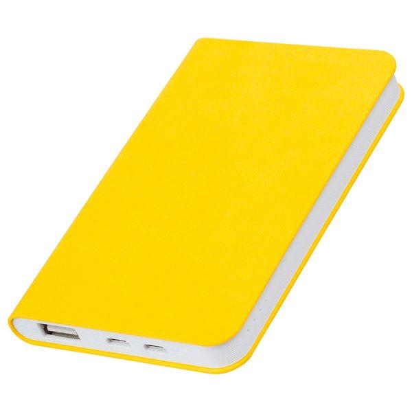Универсальный аккумулятор “Softi” (5000mAh),белый, 7,5х12,1х1,1см, искусственная кожа, пластик