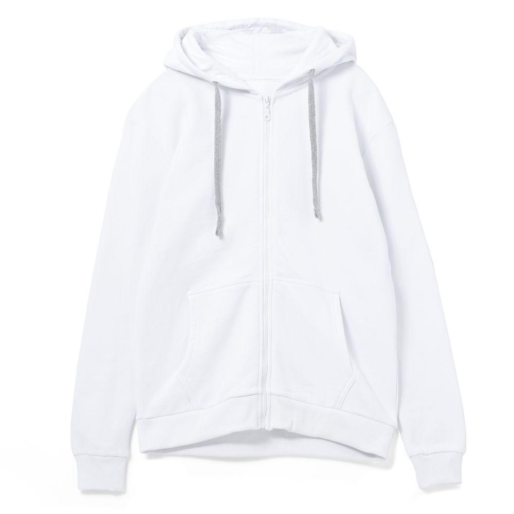 Толстовка на молнии с капюшоном Unit Siverga, белая Толстовка на молнии с капюшоном Unit Siverga, белая