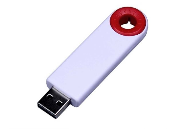 USB 2.0- флешка промо на 4 Гб прямоугольной формы, выдвижной механизм