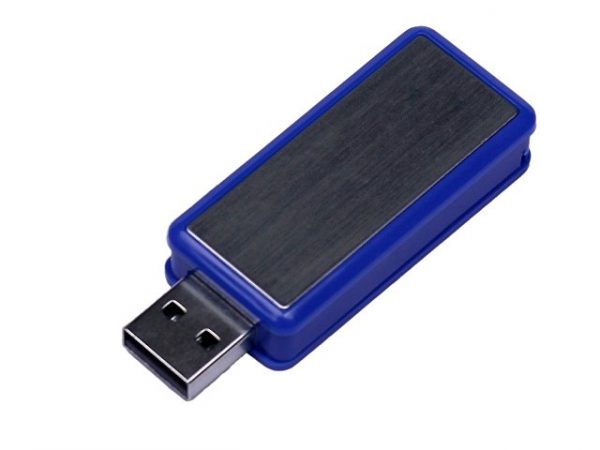 USB 2.0- флешка промо на 8 Гб прямоугольной формы, выдвижной механизм