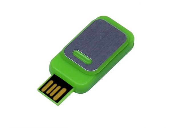 USB 2.0- флешка промо на 8 Гб прямоугольной формы, выдвижной механизм