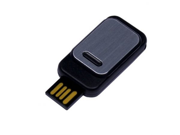 USB 2.0- флешка промо на 64 Гб прямоугольной формы, выдвижной механизм