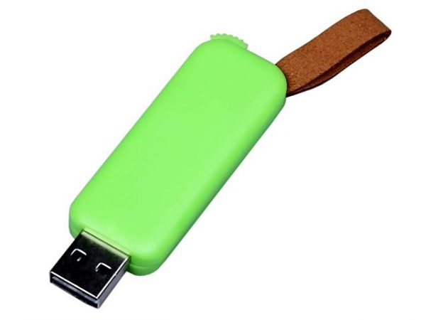 USB 2.0- флешка промо на 32 Гб прямоугольной формы, выдвижной механизм