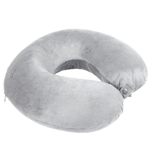Подушка дорожная  “SOFT”; memory foam, микрофибра,серый