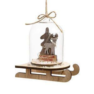 Новогоднее украшение «Олень в колбе»