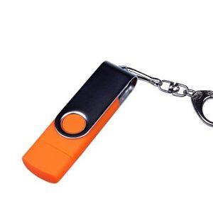 USB 3.0/micro USB/Type-C- флешка на 32 Гб с поворотным механизмом