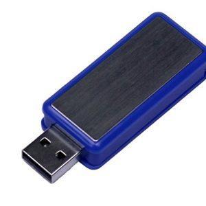 USB 2.0- флешка промо на 16 Гб прямоугольной формы, выдвижной механизм