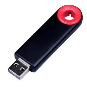 USB 3.0- флешка промо на 128 Гб прямоугольной формы, выдвижной механизм