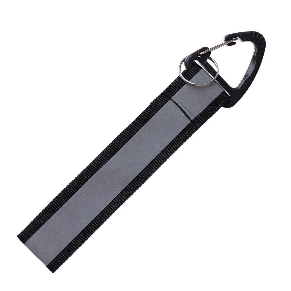 Светоотражающий брелок Flashline, серый с черным Светоотражающий брелок Flashline, серый с черным