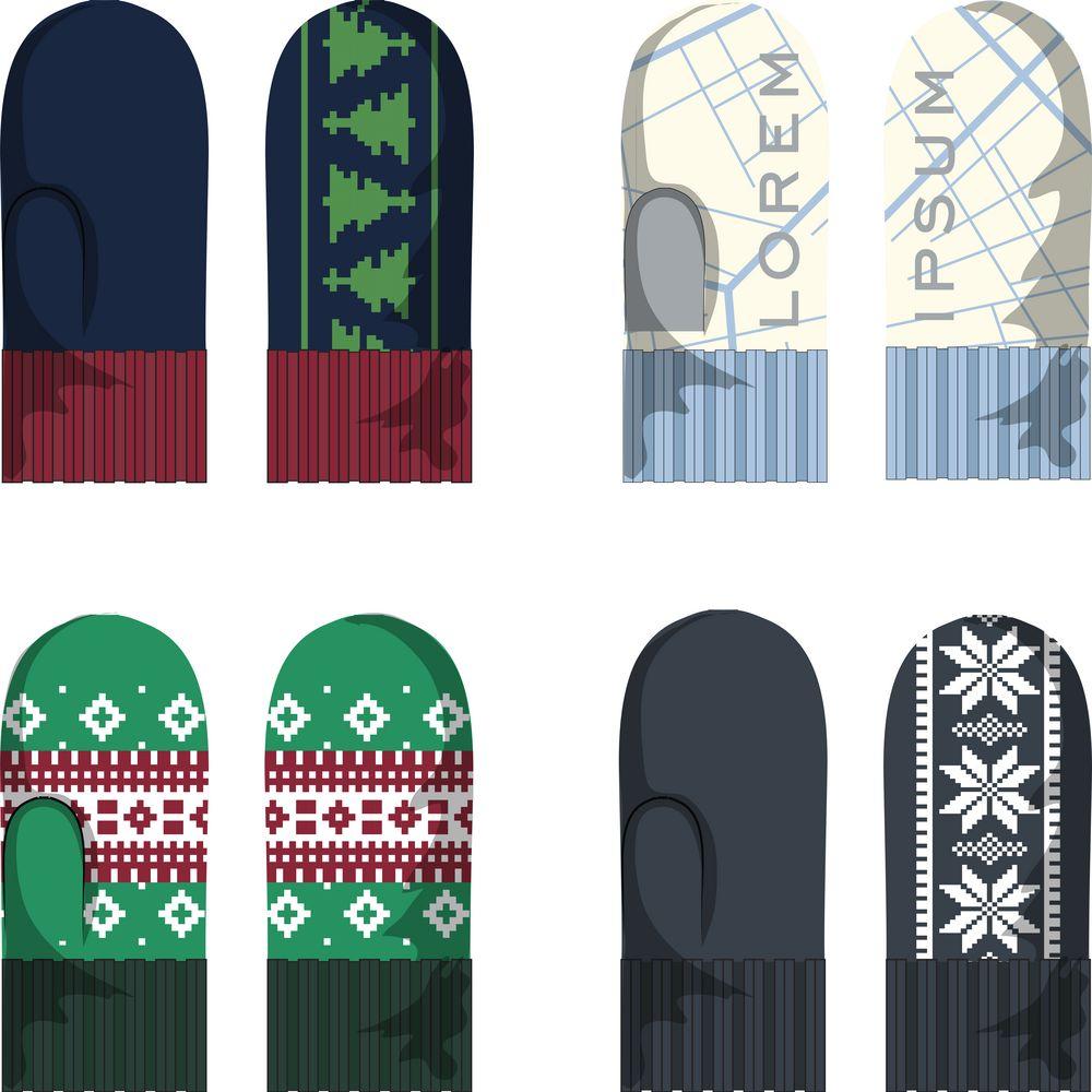 Варежки Joyful на заказ, акрил Варежки Joyful на заказ, акрил