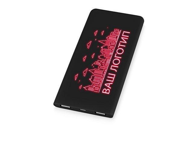 Внешний аккумулятор с подсветкой логотипа «Faros», soft-touch, 4000 mAh Внешний аккумулятор с подсветкой логотипа «Faros», soft-touch, 4000 mAh