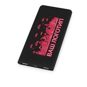 Внешний аккумулятор с подсветкой логотипа «Faros», soft-touch, 4000 mAh