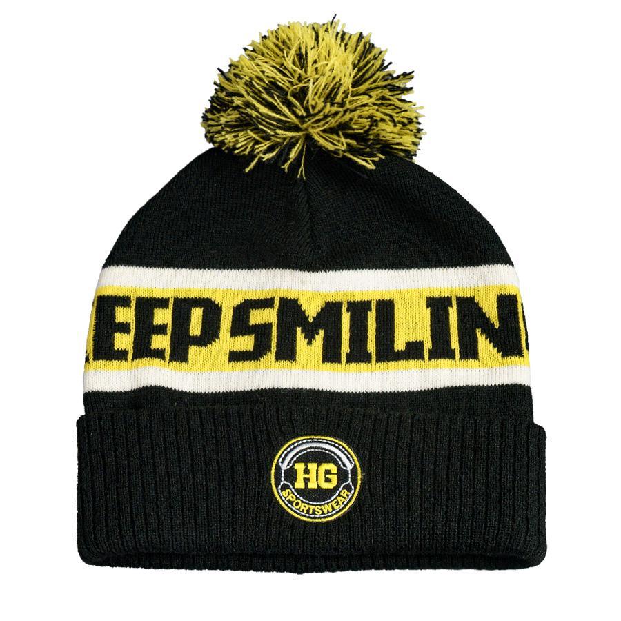 Образец вязанная шапка с помпоном и отворотом, двойная, 100% аркил Образец вязанная шапка с помпоном и отворотом, двойная, 100% аркил