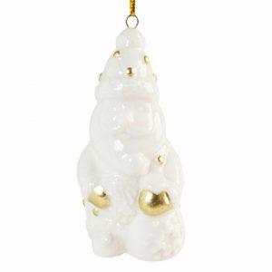 Новогодняя фарфоровая игрушка «Дед Мороз»