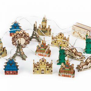 Ёлочная гирлянда «Достопримечательности мира»