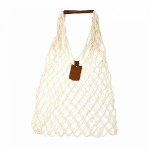 Авоська «Dream» из натурального хлопка с кожаными ручками, 25 л