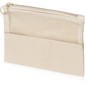 Косметичка «Mesh» хлопковая с сетчатой вставкой