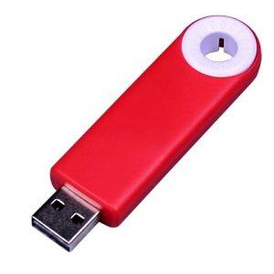 USB 3.0- флешка промо на 64 Гб прямоугольной формы, выдвижной механизм