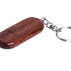 USB 2.0- флешка на 4 Гб овальной формы и колпачком с магнитом