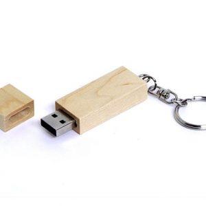 USB 2.0- флешка на 4 Гб прямоугольная форма, колпачок с магнитом