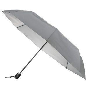 Зонт складной “Reflect”, полуавтомат, светоотражающий серый