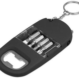 Брелок-открывалка с отвертками и фонариком «Uni» софт-тач
