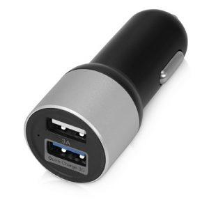 Адаптер автомобильный USB с функцией быстрой зарядки QC 3.0 «TraffIQ»