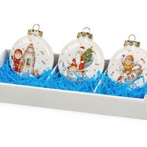 Набор новогодних игрушек, 3 шт