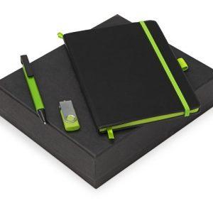 Подарочный набор «Q-edge» с флешкой, ручкой-подставкой и блокнотом А5