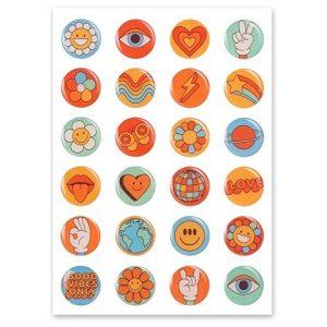 Сет объемных стикеров из эпоксидной смолы