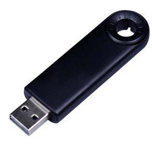 USB 2.0- флешка промо на 4 Гб прямоугольной формы, выдвижной механизм