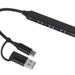 USB-хаб «Link» с коннектором 2-в-1 USB-C и USB-A, 2.0/3.0