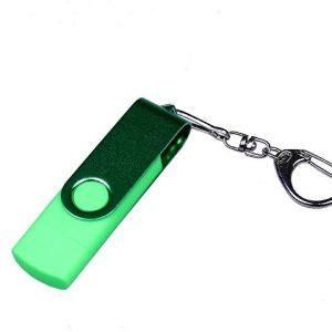USB 2.0/micro USB/Type-С- флешка на 16 Гб 3-в-1 с поворотным механизмом