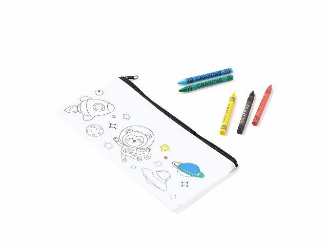 Пенал SOLAZ с рисунком-раскраской Пенал SOLAZ с рисунком-раскраской