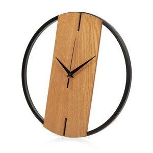 Деревянные часы с металлическим ободом «Time Wheel»