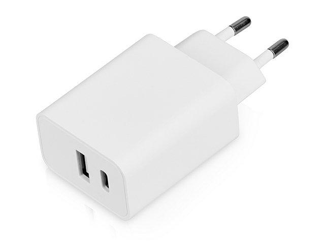 Сетевое зарядное устройство c выходами USB-A и USB-C «Recharger», 10 Вт Сетевое зарядное устройство c выходами USB-A и USB-C «Recharger», 10 Вт
