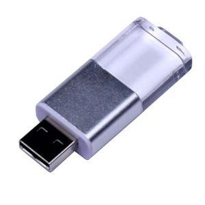 USB 2.0- флешка промо на 64 Гб прямоугольной формы, выдвижной механизм