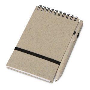 Блокнот «Toledo S» с шариковой ручкой из пшеницы и пластика