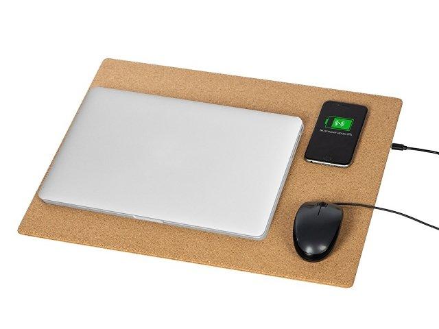 Пробковый коврик для рабочего места с беспроводной зарядкой «Querсus» Пробковый коврик для рабочего места с беспроводной зарядкой «Querсus»