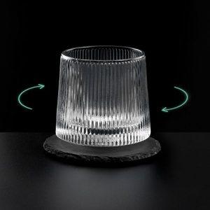 Вращающийся бокал для виски на сланцевом костере «Ventura»