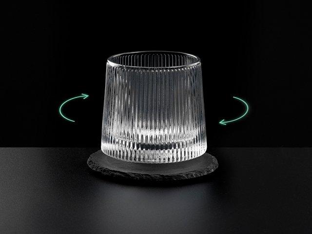 Вращающийся бокал для виски на сланцевом костере «Ventura» Вращающийся бокал для виски на сланцевом костере «Ventura»