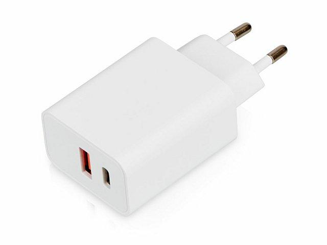 Сетевое зарядное устройство c выходами USB-A и USB-C и быстрой зарядкой QC/PD «Recharger Pro», 30 Вт Сетевое зарядное устройство c выходами USB-A и USB-C и быстрой зарядкой QC/PD «Recharger Pro», 30 Вт