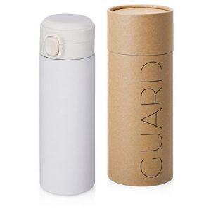 Вакуумная термокружка c кнопкой «Guard», soft-touch, 400 мл, тубус