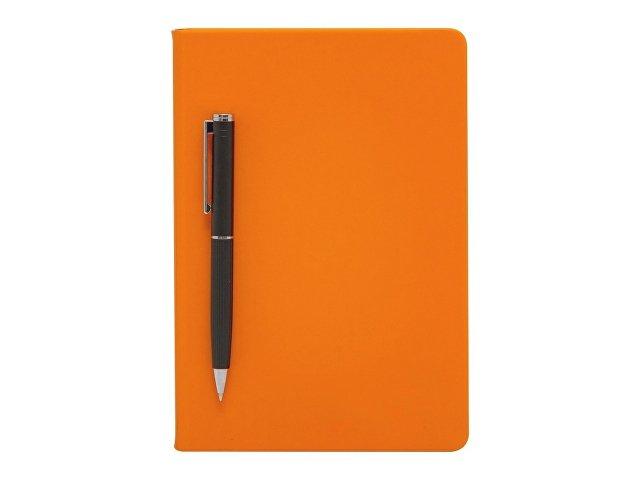 Бизнес-блокнот А5 «С3» soft-touch с магнитным держателем для ручки Бизнес-блокнот А5 «С3» soft-touch с магнитным держателем для ручки