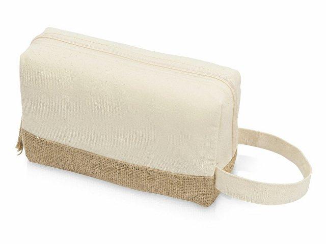 Косметичка «Jute» с ручкой из хлопка и джута Косметичка «Jute» с ручкой из хлопка и джута
