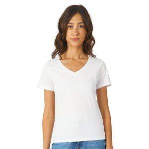 Футболка “Heavy Super Club” женская с V-образным вырезом